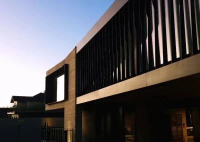 Custom steel architectural window louvres designed and fabricated by Dan Hay Fabrication in Taupo